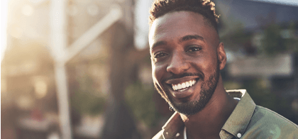 young man smiling