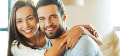 happy couple smiling